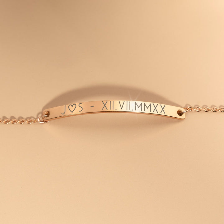 Personalized Engraved Gold Bracelet for Mother's Day Gift - Doozy Diamonds