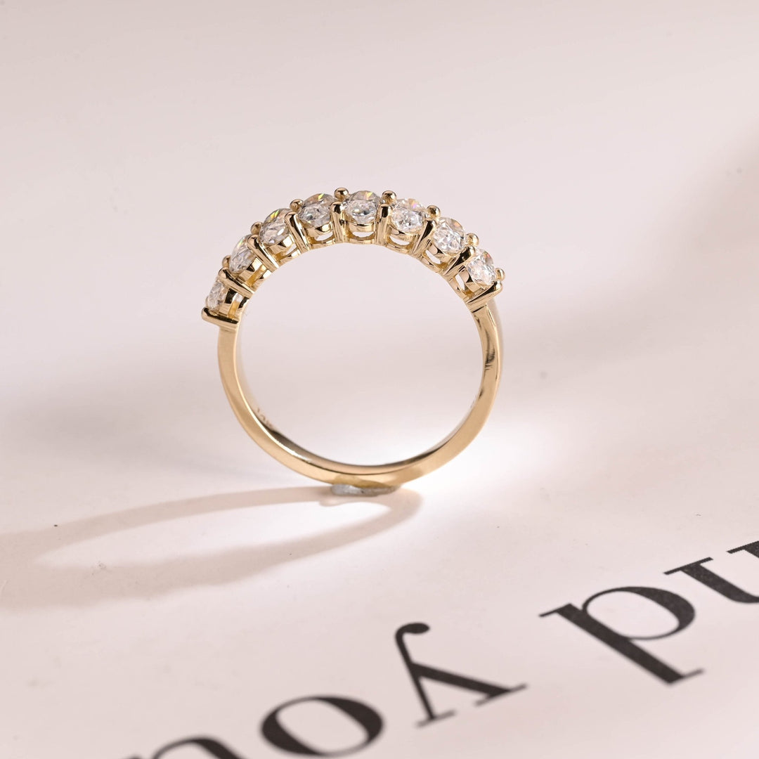 Ethically sourced oval diamond eternity band