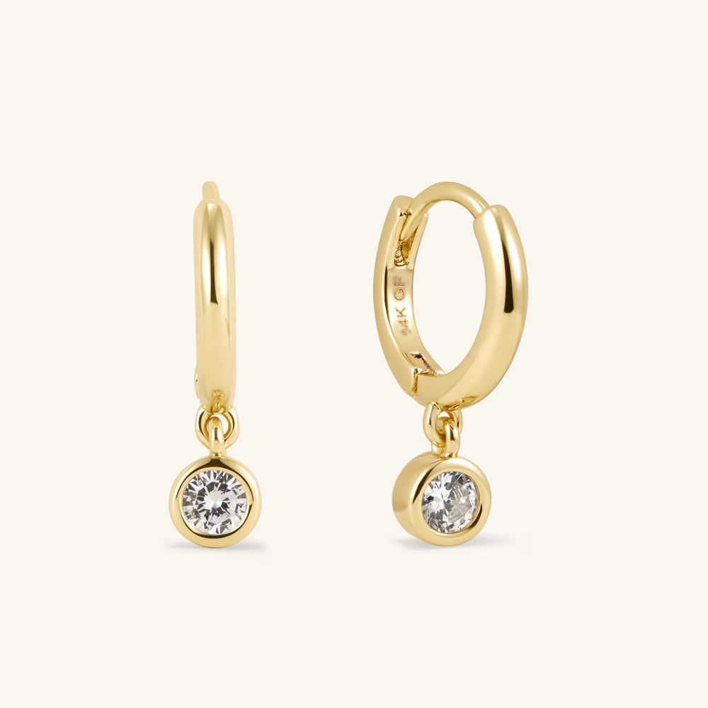 Round Cut Diamond Hoop Earring Gift for Women - Doozy Diamonds