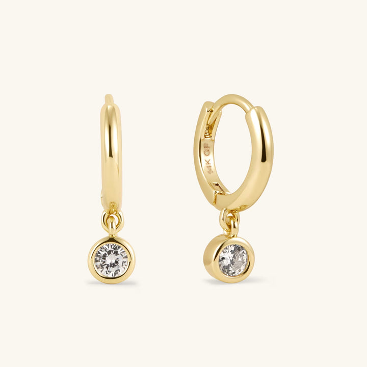 Round Cut Diamond Hoop Earring Gift for Women - Doozy Diamonds