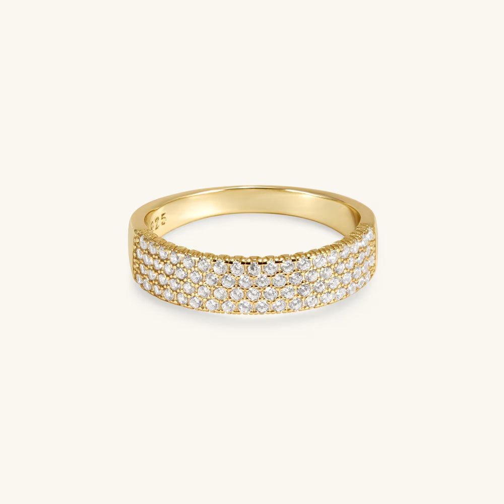 Round Diamond Pave Wedding Band Gift for Her - Doozy Diamonds