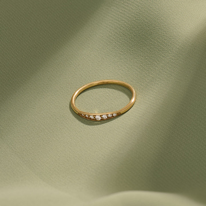 Round Cut Diamond lab grown diamond Wedding Band Gift in 10K Gold - Doozy Diamonds