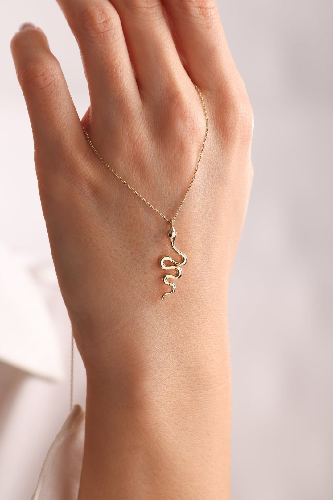14K Solid Gold Unique Snap Necklace for Christmas Gift - Doozy Diamonds