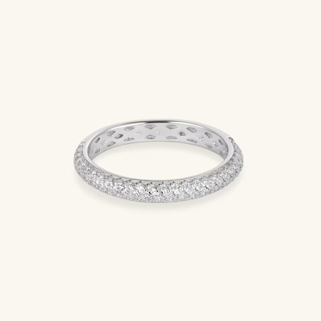 Pave Diamond Eternity Stacking Wedding Band - Doozy Diamonds