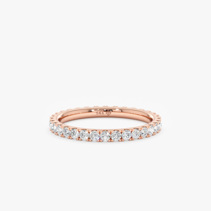 Round Cut Full Eternity Diamond Stacking Band - Doozy Diamonds