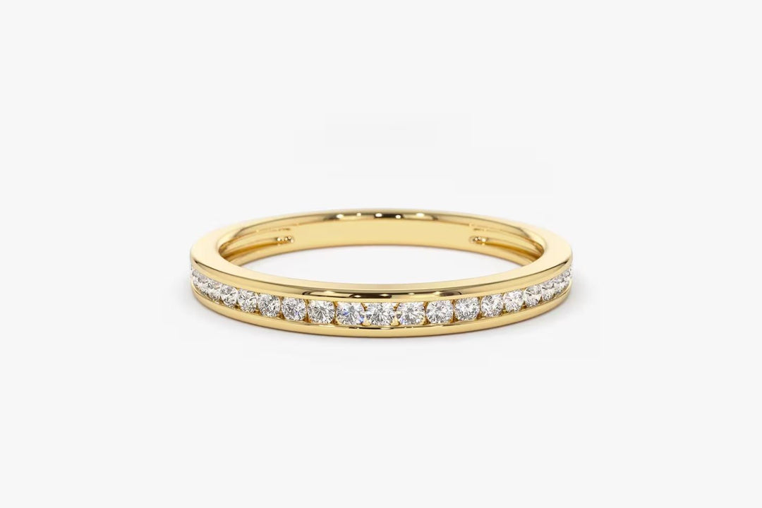 Round Cut Diamond Channel Set Ring for Her - Doozy Diamonds