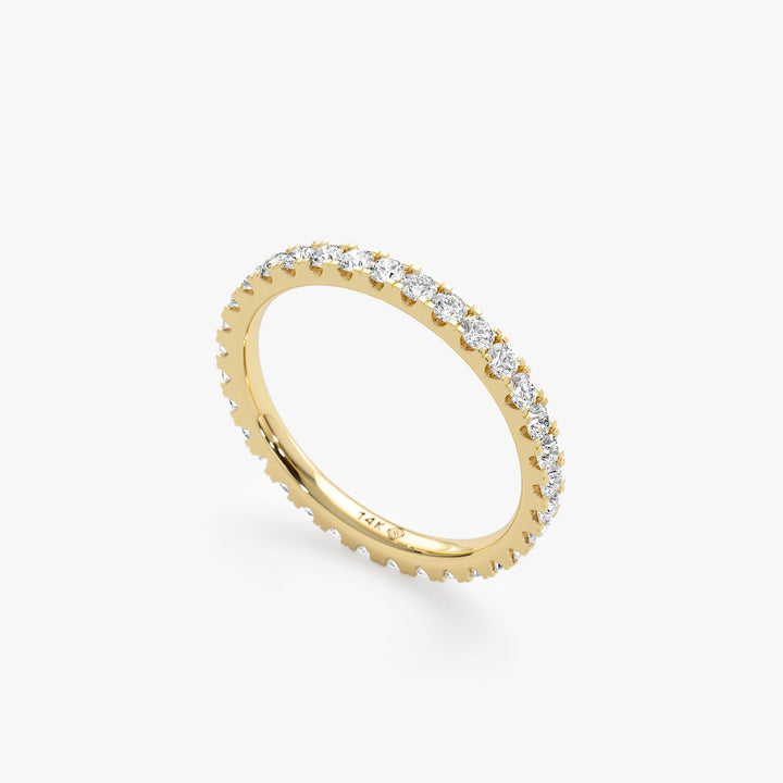 Round Cut Full Eternity Diamond Stacking Band - Doozy Diamonds