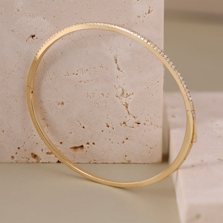Round Cut Diamond Bracelet Bangle for Birthday Gift - Doozy Diamonds