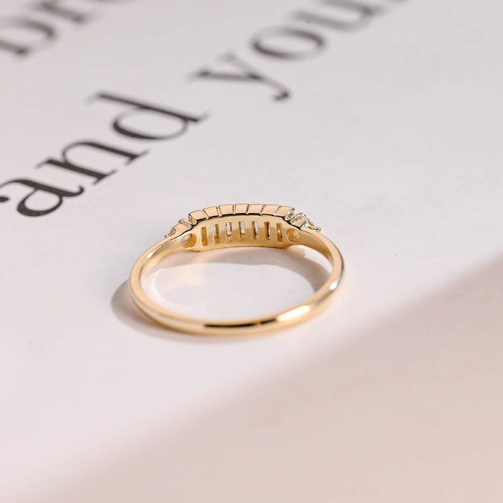 Ethically sourced baguette & round diamond eternity band