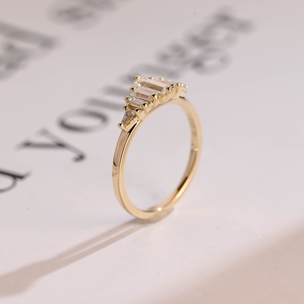 Close-up of 0.60CT baguette lab grown diamonds
