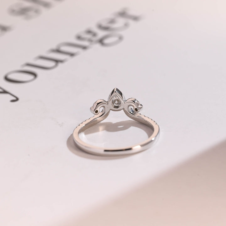 Ethically sourced round & pear diamond eternity band