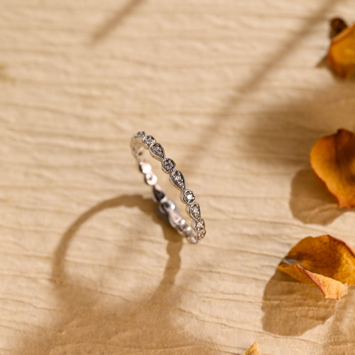 Ethically sourced round diamond eternity band