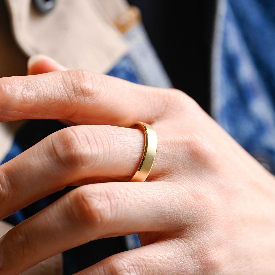 5.0mm Plain Men's Wedding Band, Anniversary Gift For Man - Doozy Diamonds