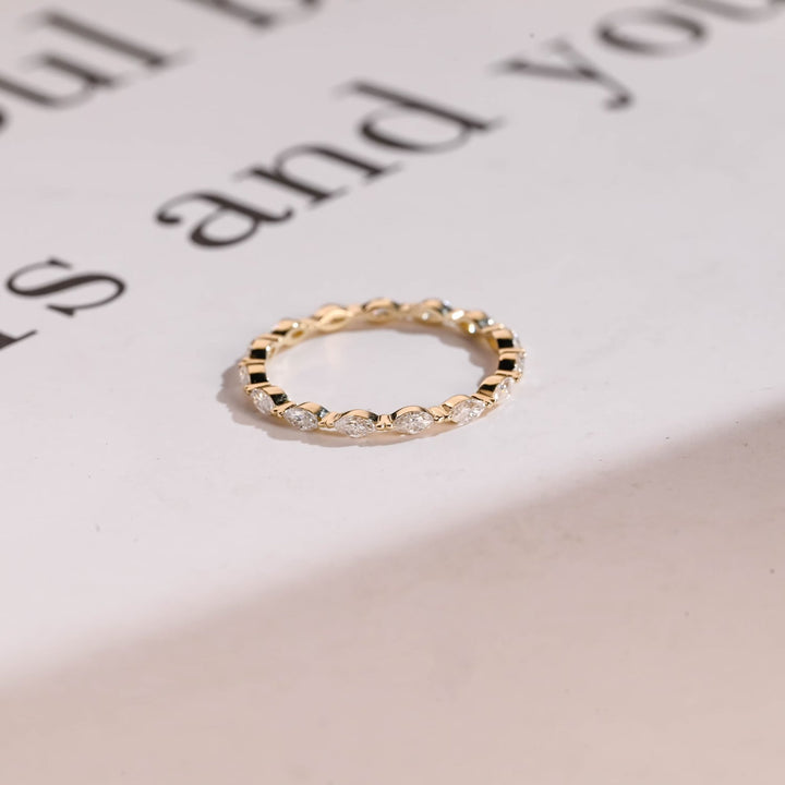 Ethically sourced marquise diamond eternity band