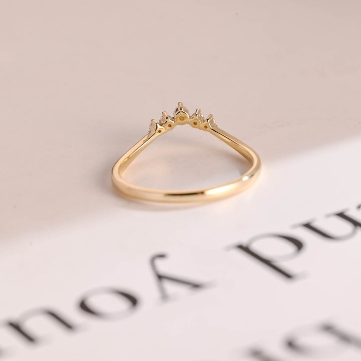 Round lab grown diamond band worn on hand