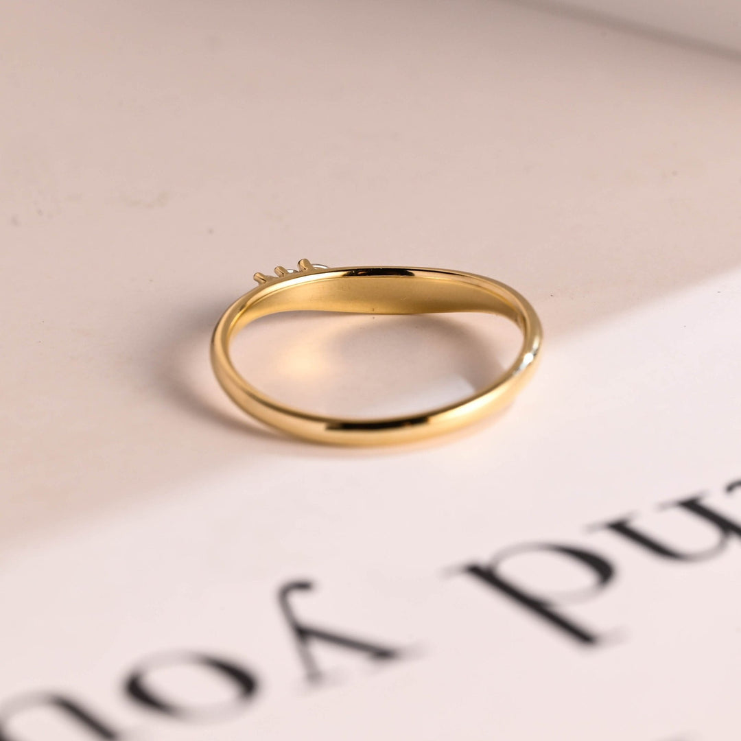 Marquise diamond wedding band in white gold