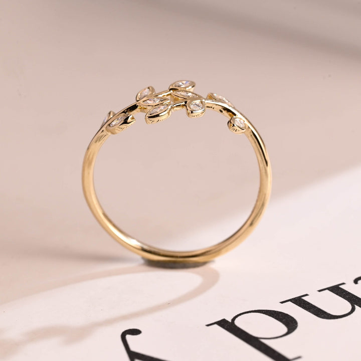 Marquise diamond wedding band in white gold