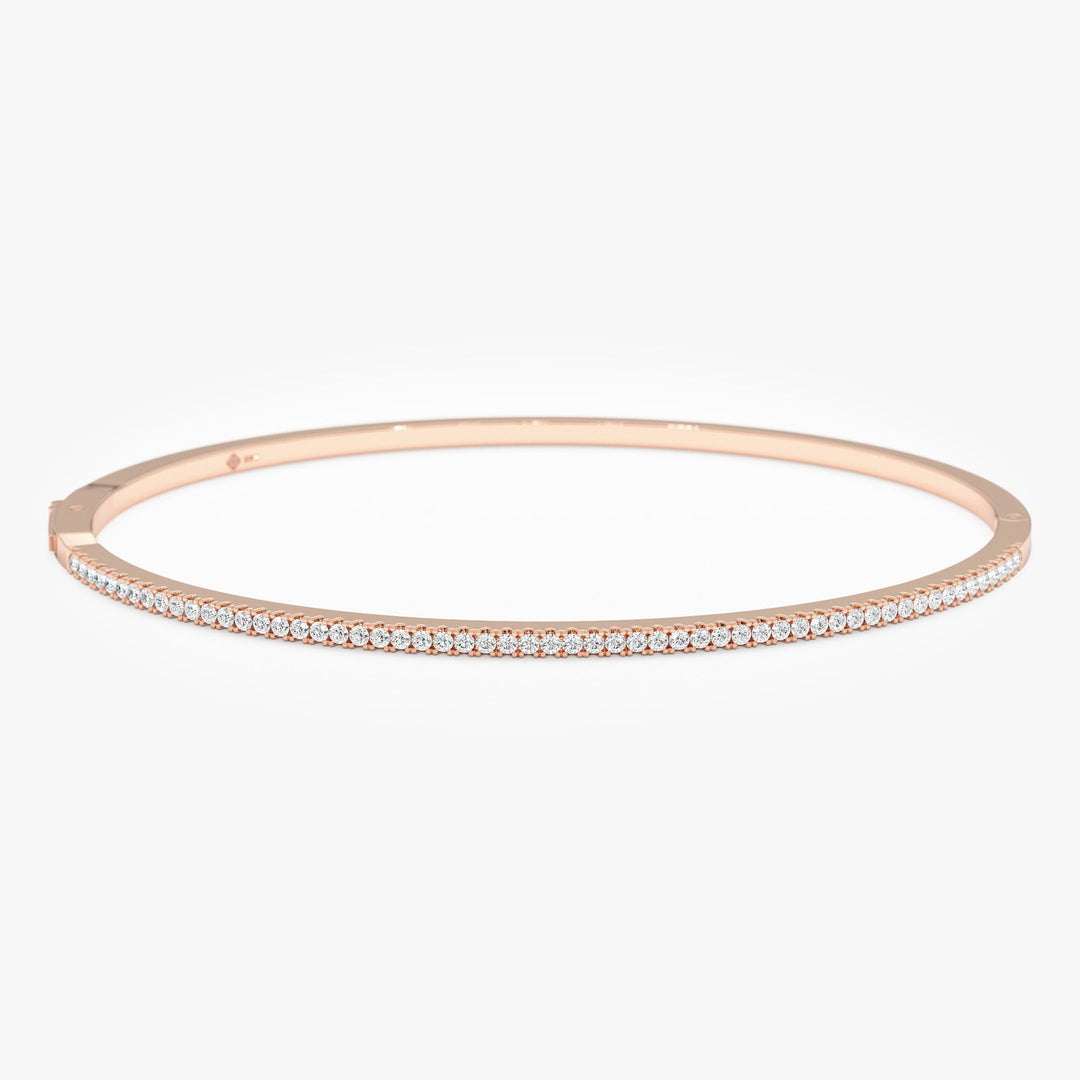 Round Cut Diamond Bracelet Bangle for Birthday Gift - Doozy Diamonds