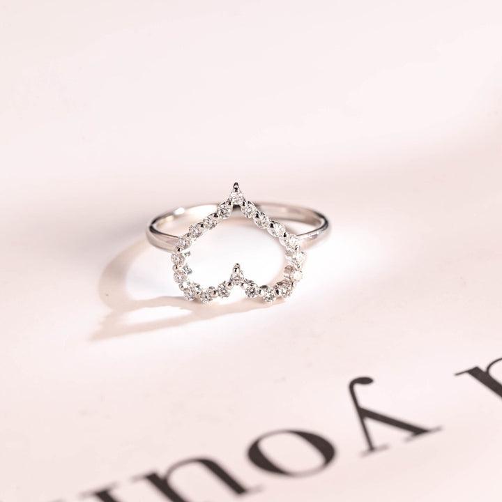 Round round diamond wedding band front view