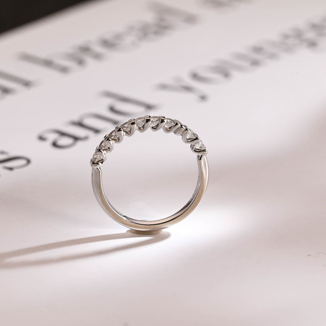 Ethically sourced round diamond eternity band