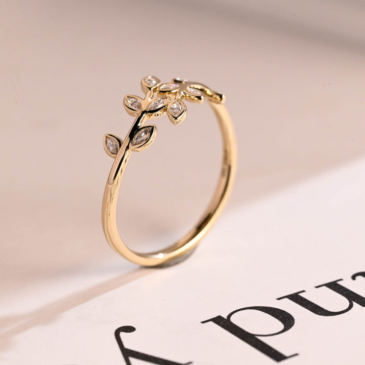 Marquise marquise diamond wedding band front view