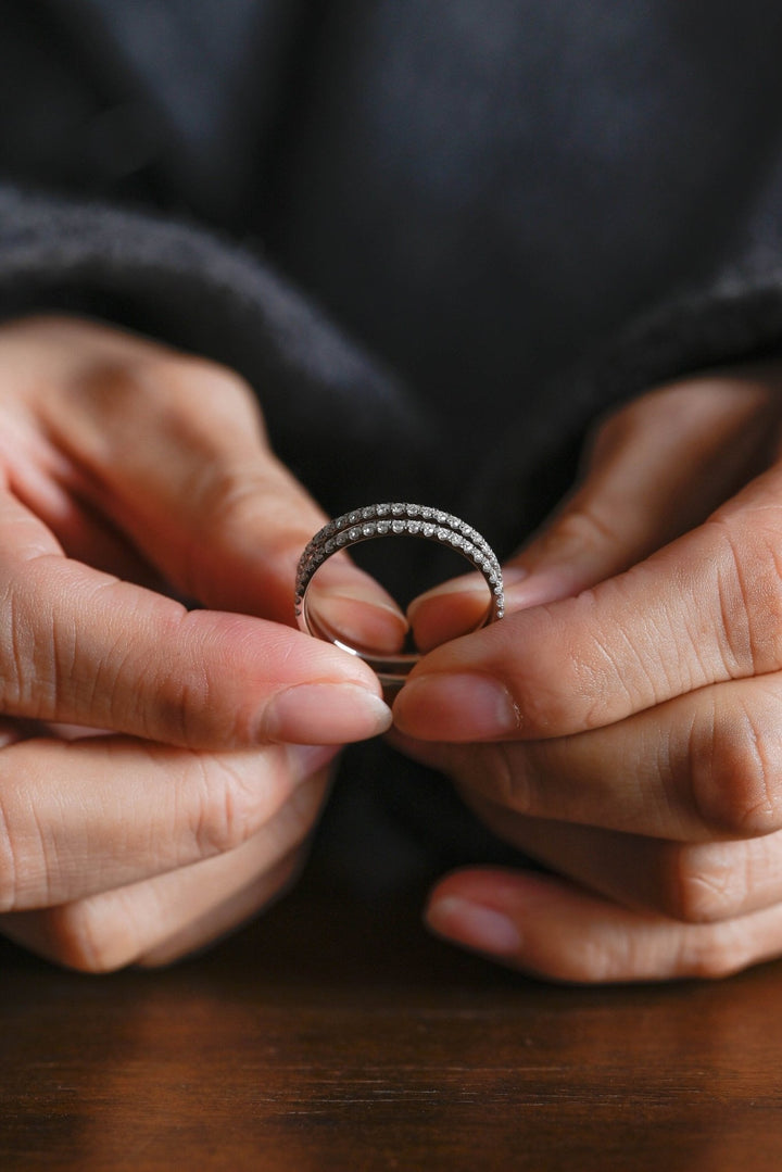 Ethically sourced round diamond eternity band