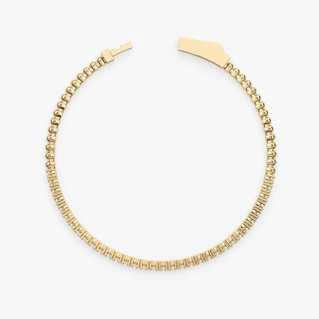 Round Cut Diamond Flexible Bracelet Bangle for Every Day - Doozy Diamonds