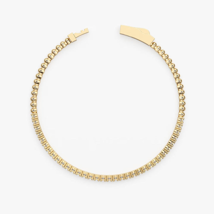 Round Cut Diamond Flexible Bracelet Bangle for Every Day - Doozy Diamonds