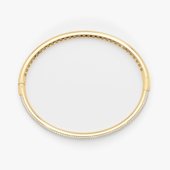 Round Cut Diamond Paved Bangle Bracelet for Women - Doozy Diamonds