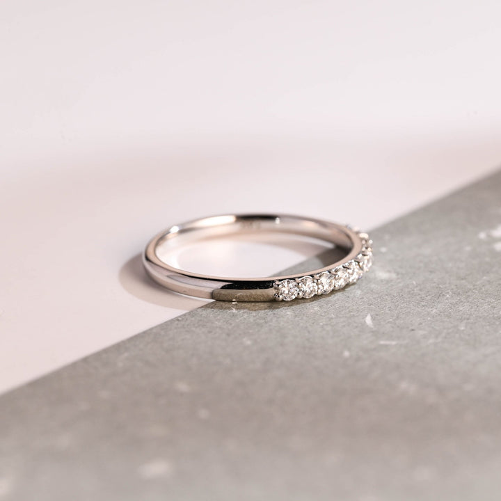 Ethically sourced round diamond eternity band