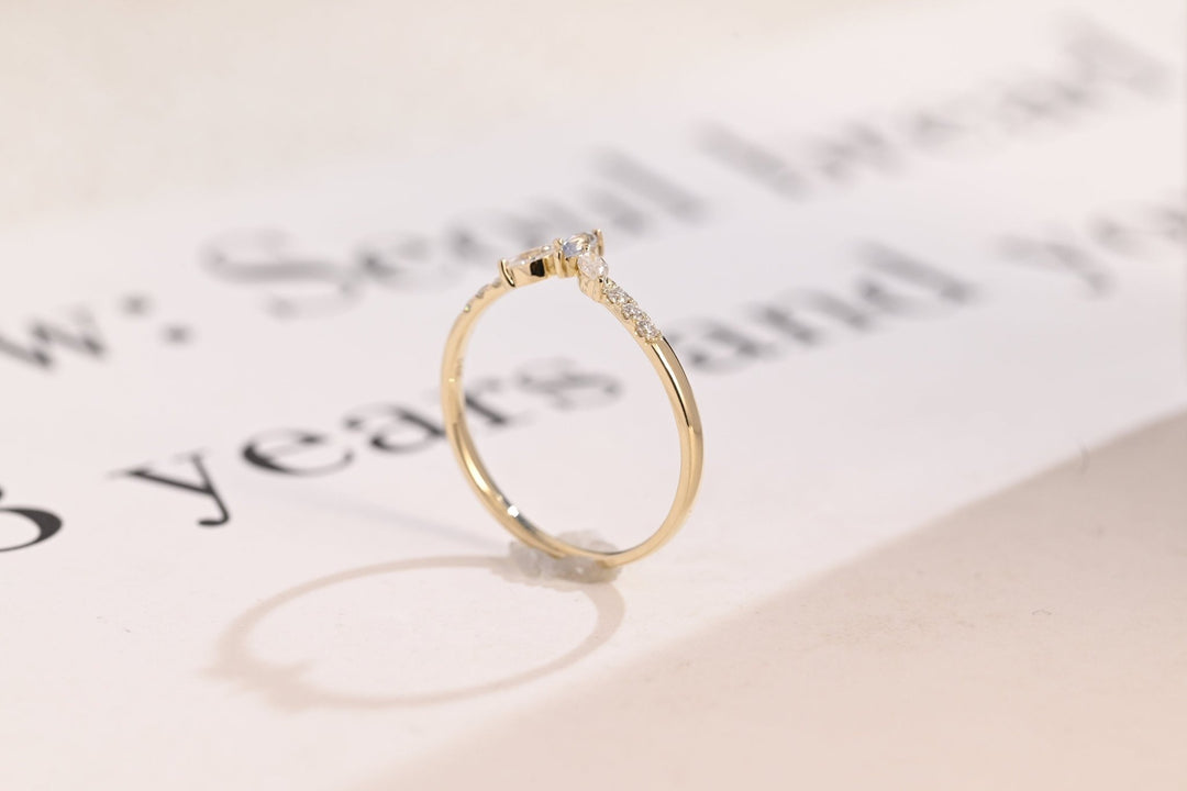 Ethically sourced marquise & round diamond eternity band