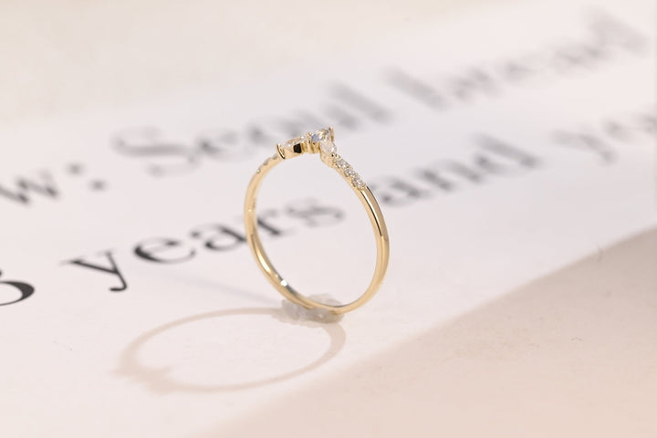 Ethically sourced marquise & round diamond eternity band