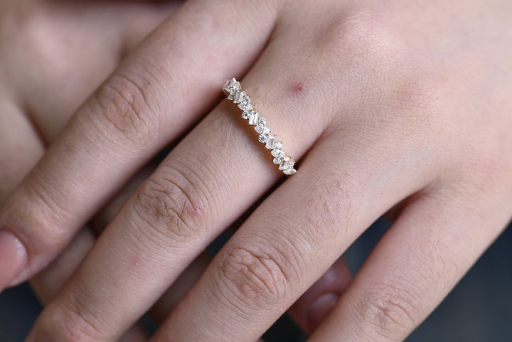 Ethically sourced mix stone diamond eternity band
