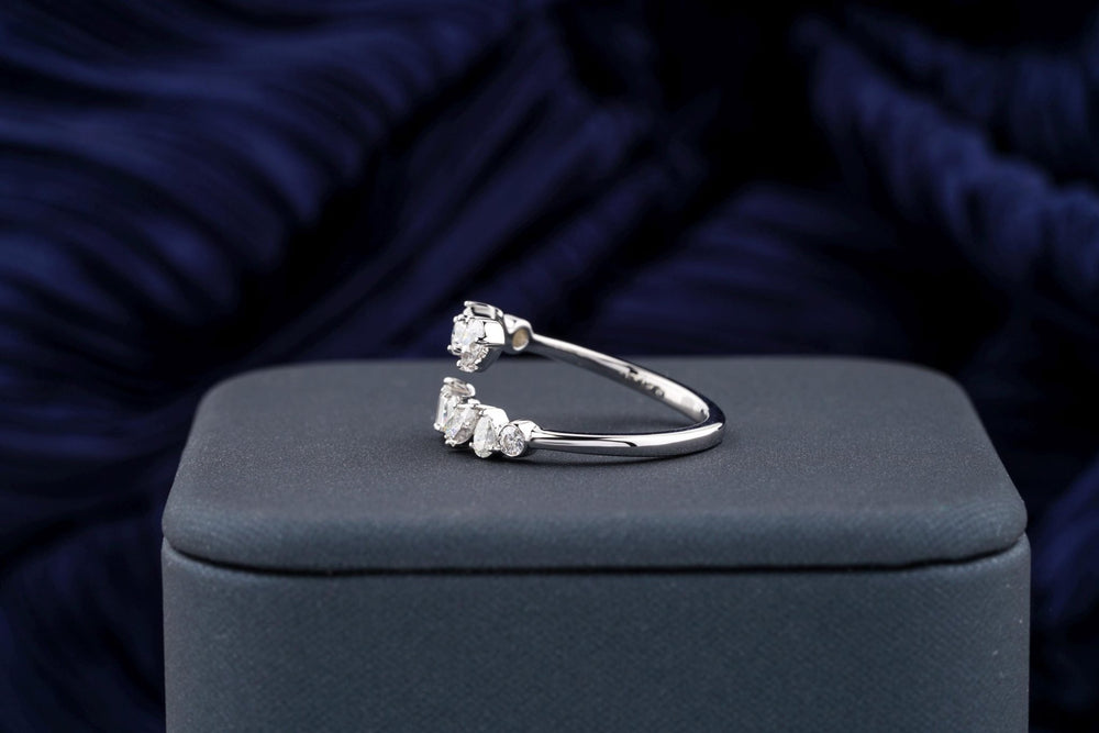 Close-up of 1.3CT multi stone lab grown diamonds