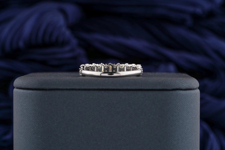 Close-up of 0.76CT round & baguette lab grown diamonds
