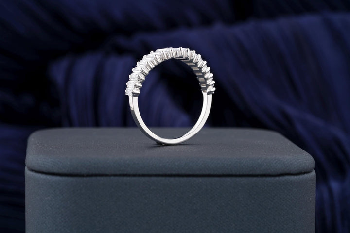 Close-up of 2.20CT baguette lab grown diamonds