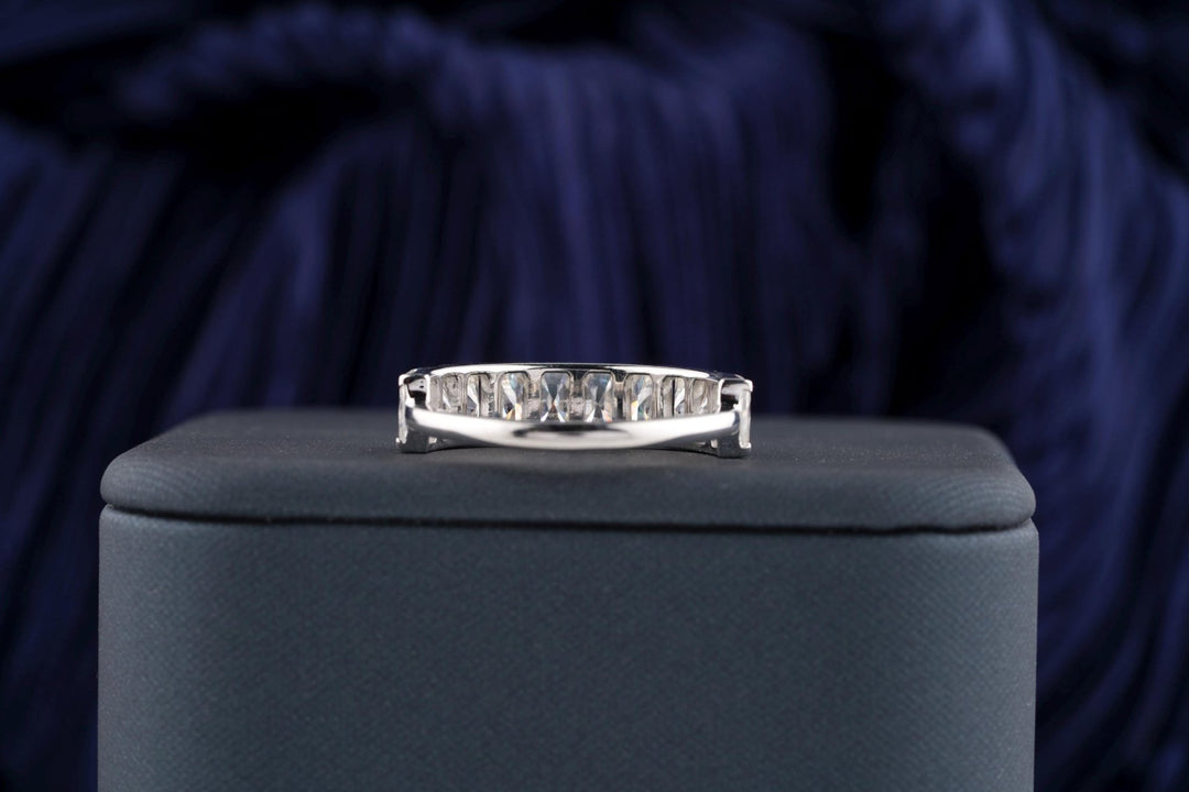 Ethically sourced radiant diamond eternity band