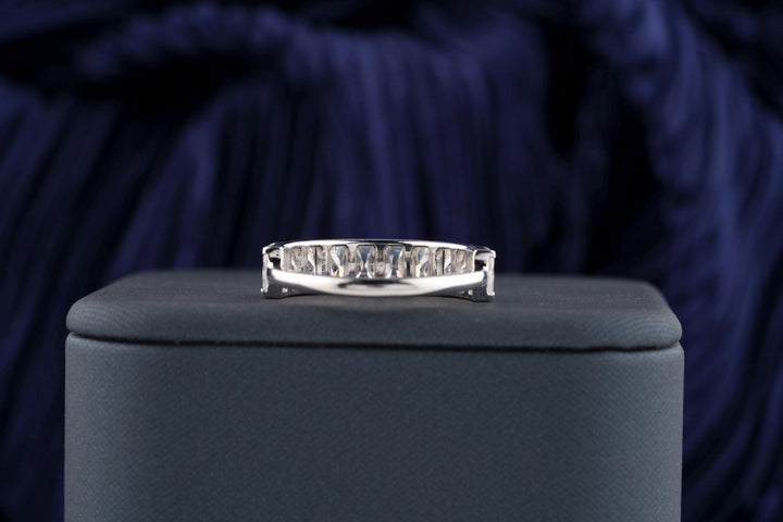 Ethically sourced radiant diamond eternity band