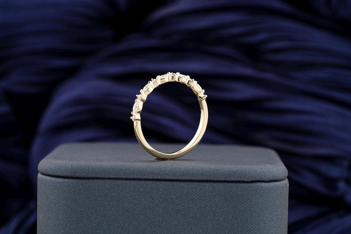 Ethically sourced round marquise diamond eternity band
