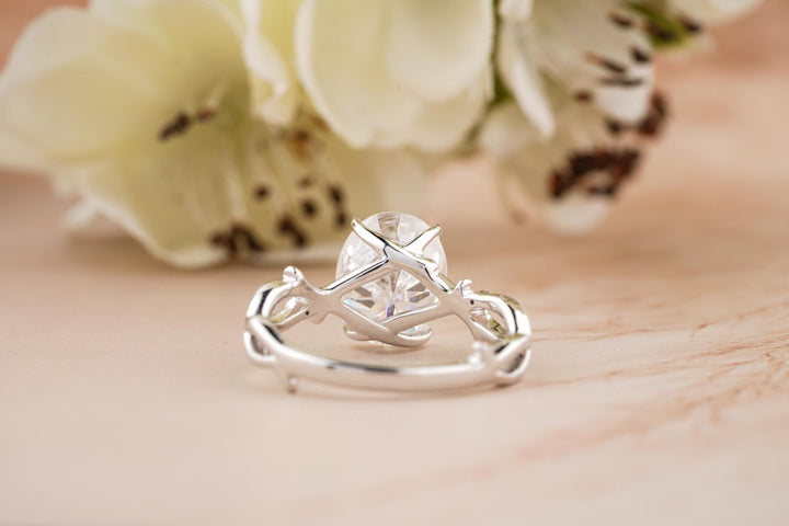 Premium oval cut solitaire engagement ring crafted in solid gold