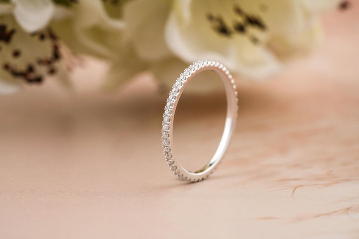 Ethically sourced round diamond eternity band
