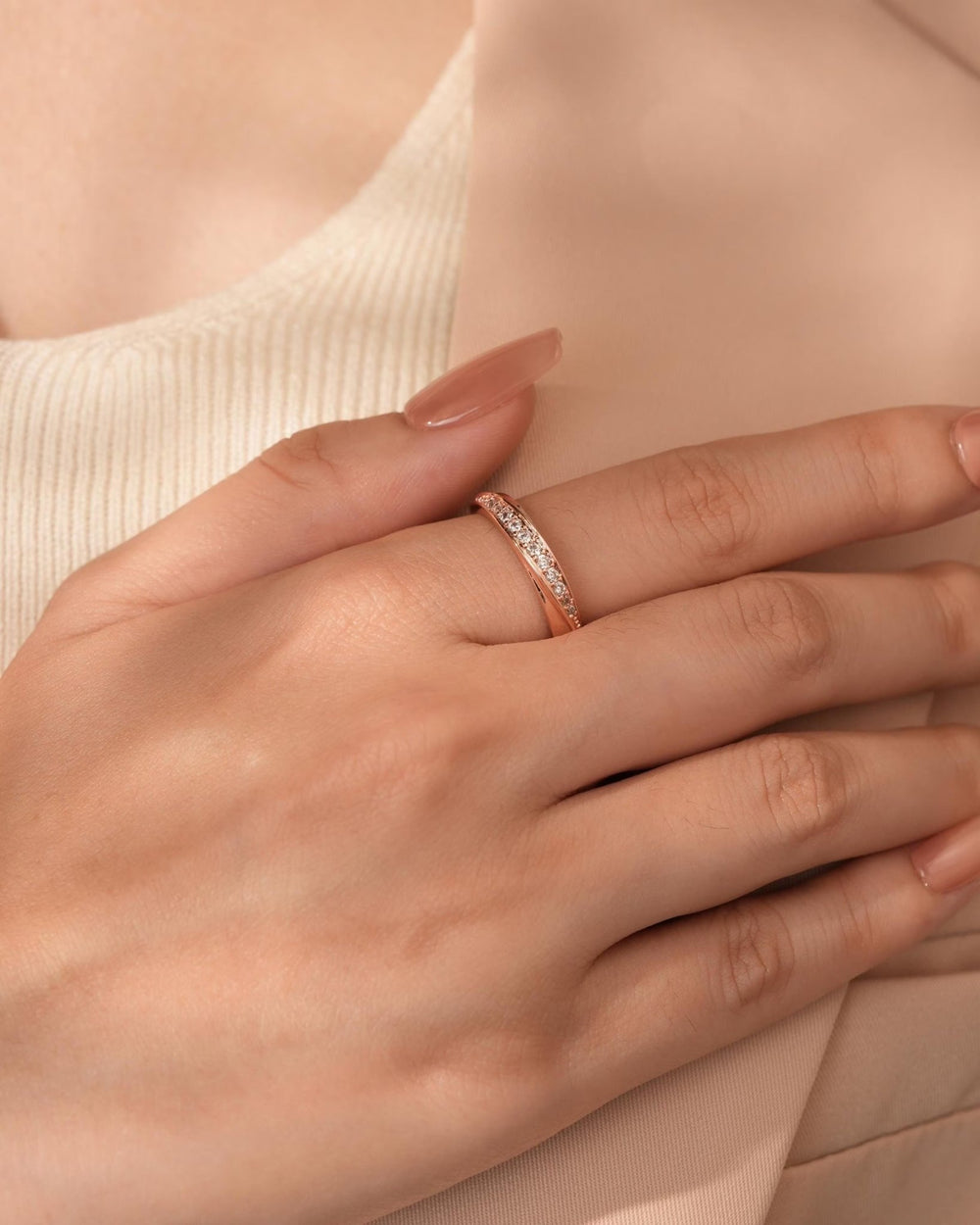 18K Rose Gold Engagement Diamond Ring for Christmas Gift - Doozy Diamonds