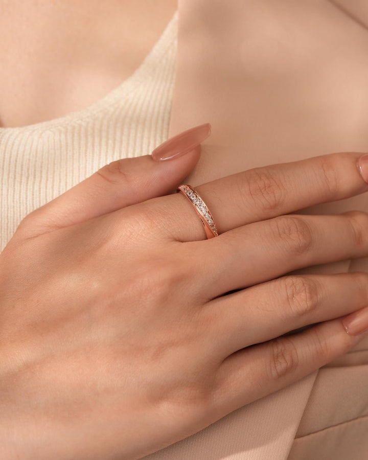 18K Rose Gold Engagement Diamond Ring for Christmas Gift - Doozy Diamonds