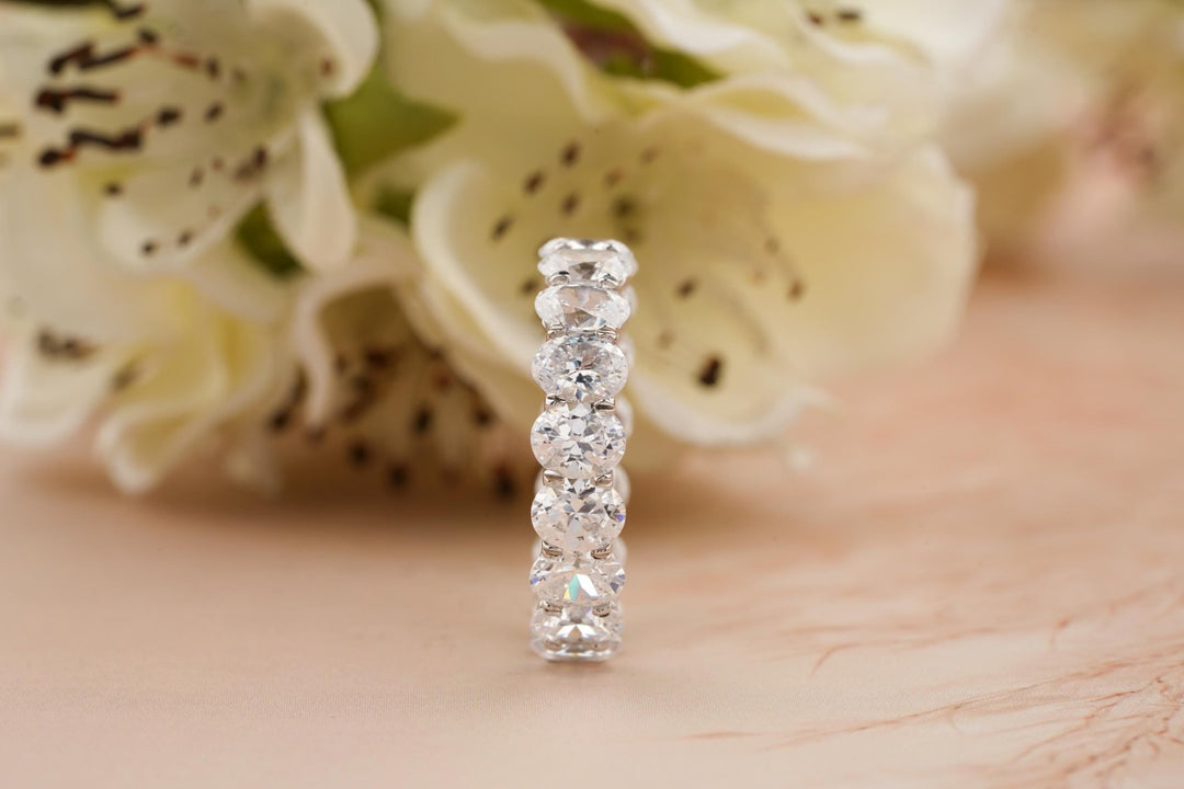 Ethically sourced round diamond eternity band