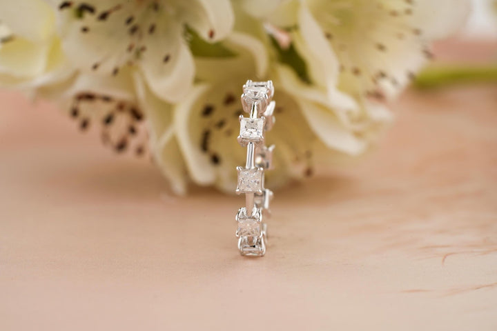 Ethically sourced princess diamond eternity band