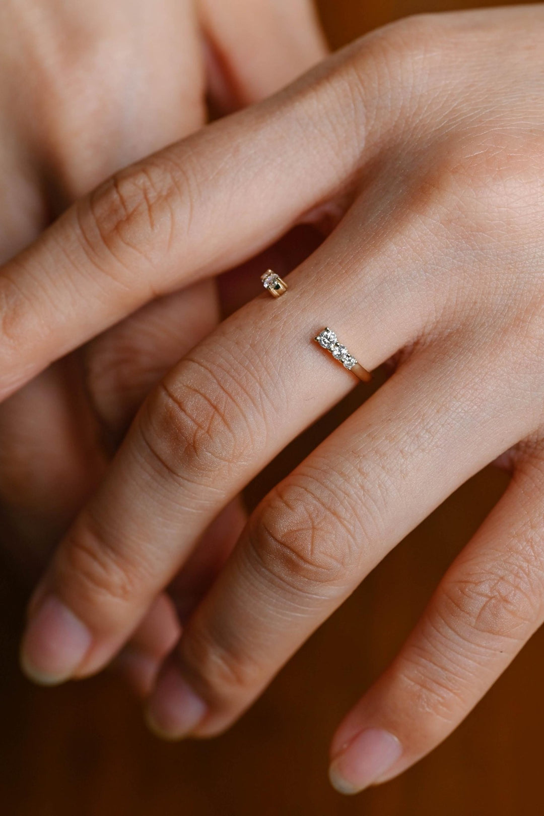 Round round diamond wedding band front view