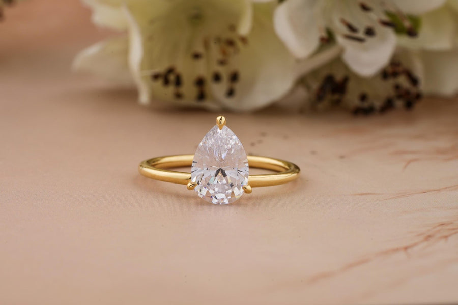 1.50CT pear cut solitaire engagement ring available to buy now