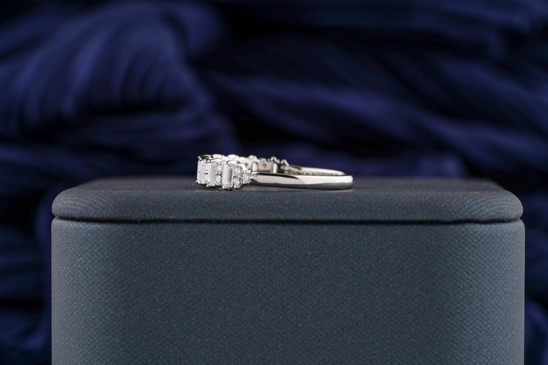 Ethically sourced round & baguette diamond eternity band