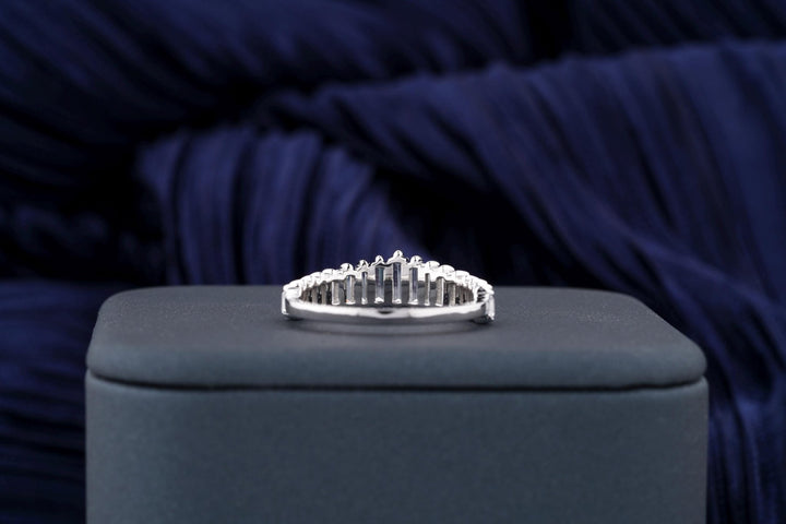 Ethically sourced baguette diamond eternity band