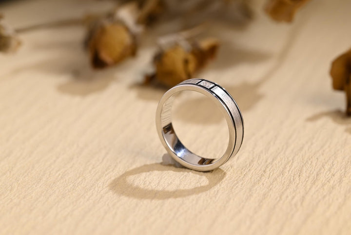 0.02CT Princess Cut Lab Grown Unique Men's Wedding Band - Doozy Diamonds